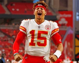 Patrick Mahomes paint by numbers