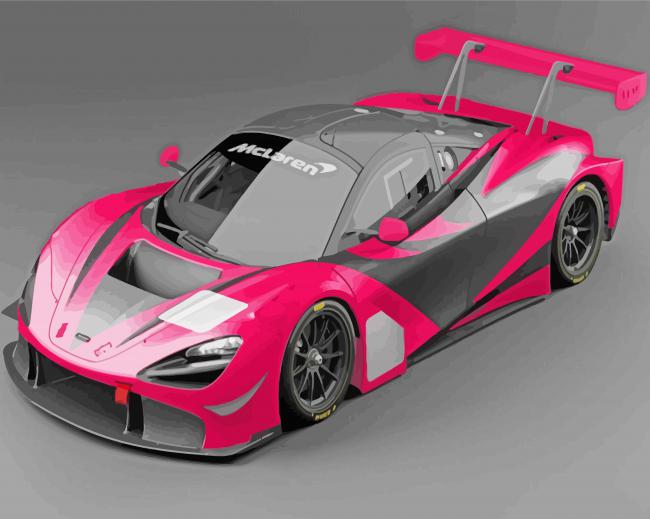 Pink DDE 720 GTR paint by numbers