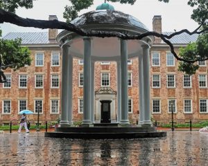 rainy day in University of North Carolina paint by number