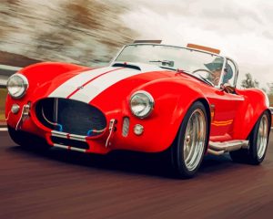 Red Shelby Cobra Car paint by numbers