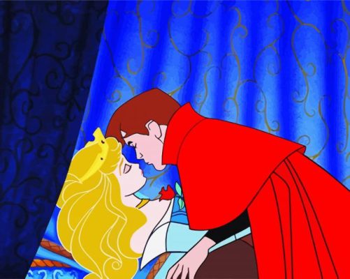 Romantic Scene Sleeping Beauty paint by numbers