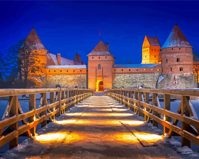 Trakai Island Castle Vilnius Paint by numbers