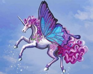 unicorn Horse butterfly paint by numbers