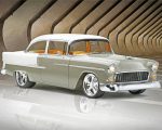Orange1955 Chevy Bel Air paint by numbers
