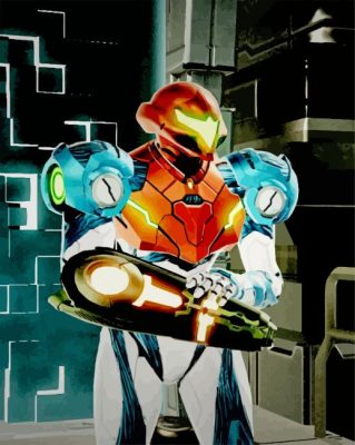Vintage Metroid paint by numbers