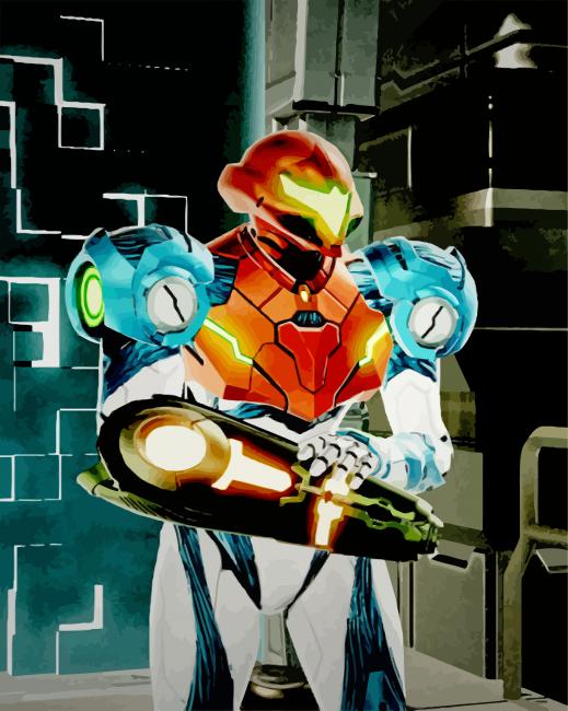 Vintage Metroid paint by numbers