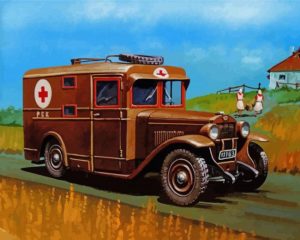 Vintage Ambulance Paint by numbers