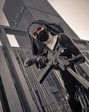 Warrior Nun paint by numbe