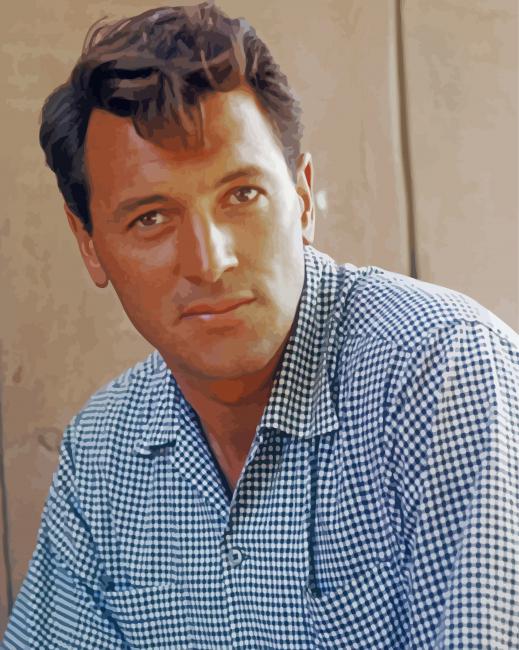 young Rock hudson paint by numbers