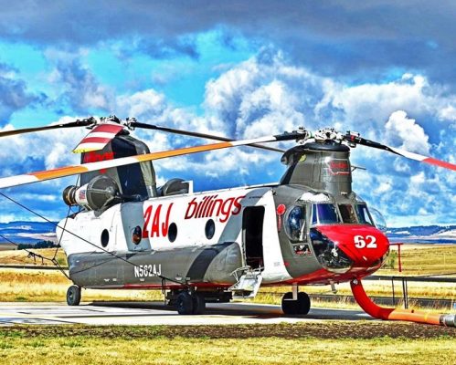 Chinook Helicopter paint by numbers