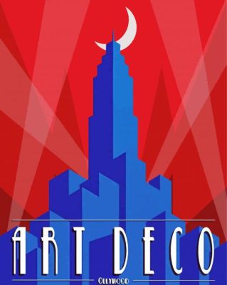 Art Deco Poster paint by numbers