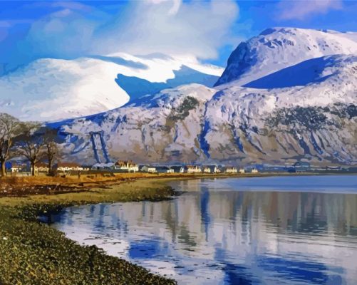 Ben Nevis Scotland Mountain paint by numbers