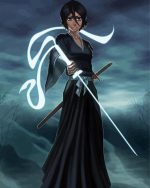 Bleach Anime Rukia Kuchiki paint by numbers
