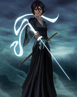 Bleach Anime Rukia Kuchiki paint by numbers