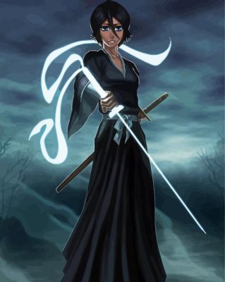 Bleach Anime Rukia Kuchiki paint by numbers