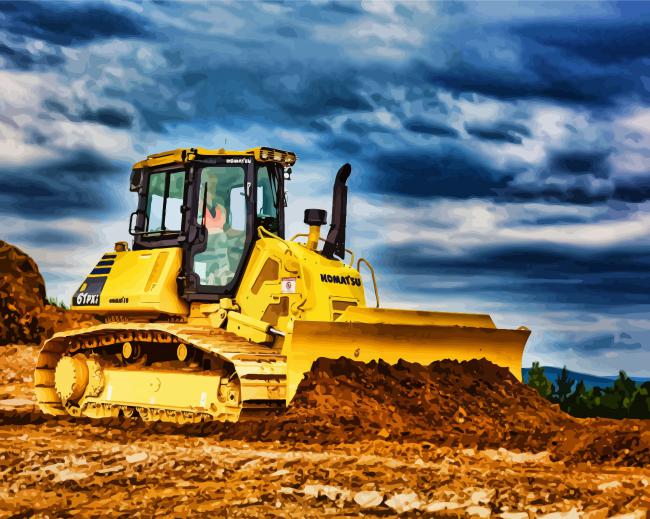 Bulldozer Paint By Numbers