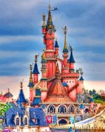 Disney Paris castle paint by number