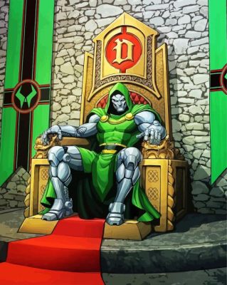 Dr Doom Iron Man Armored paint by numbers