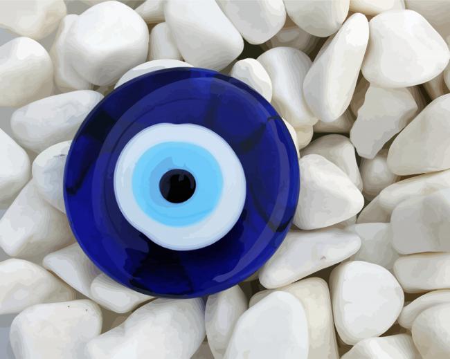Greek Evil Eye paint by numbers