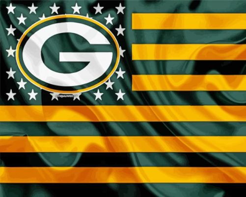 Greenbay Logo Flag paint by numbers