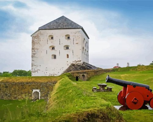 Kristiansten Fortress Nidaross paint by numbers