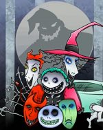 Lock shock and barrel cartoon paint by number