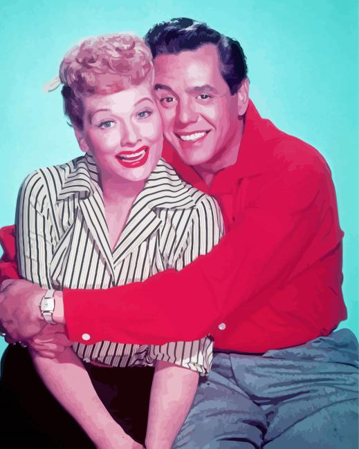 Lucy and desi lovers paint by numbers