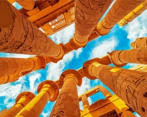 Luxor egypt historical monuments paint by number