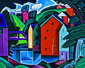 New Jersey Village Oscar Bluemner paint by numbers