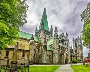 Nidaros Cathedral paint by numbers
