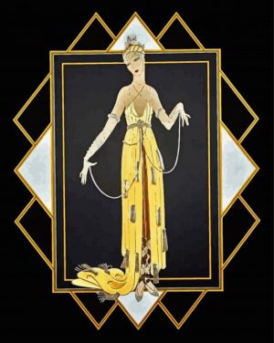 Pearl Dress Art Deco Paint by numbers