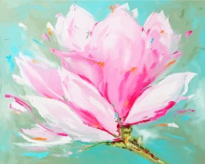 Pink Magnolia Art Paint by numbers