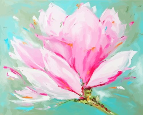 Pink Magnolia Art Paint by numbers