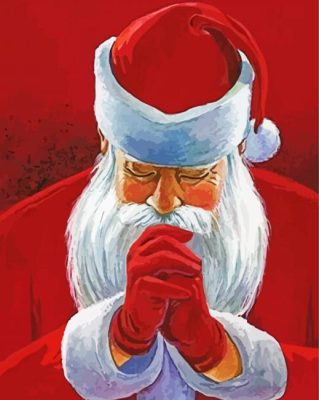 Praying santa paint by numbers