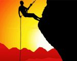 Rock Climbing Silhouette paint by numbers