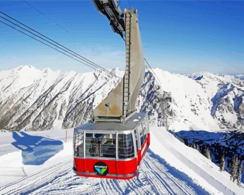 Ski Resort Snowbird paint by numbers