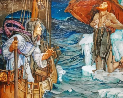 Saint Brendan the Navigator paint by numbers