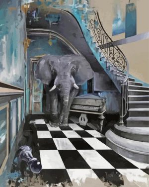 The Elephant In The Room paint by numbers paint by numbers