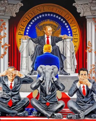 The Elephant In The Room Politic paint by numbers