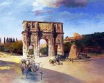 Triumphak Arch In Rome Andreas Achenbach paint by number