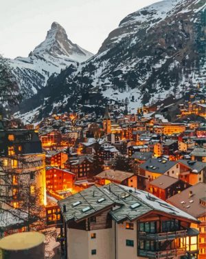 Zermatt Switzerland paint by numbers