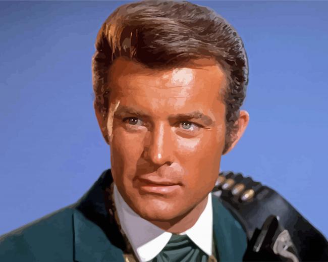 actor Robert Conrad paint by numbers