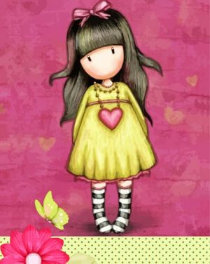 Adorable Gorjuss Girl paint by numbers