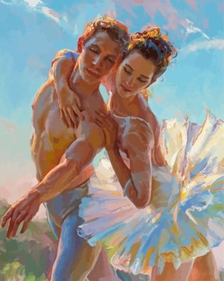 Aesthetic Couple Ballet Dancer paint by numbers