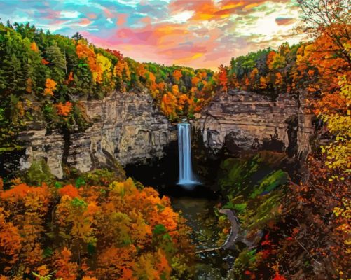 Aesthetic Finger Lake paint by numbers