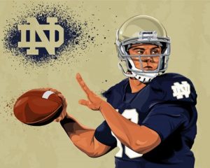 Aesthetic Notre Dame Football paint by numbers