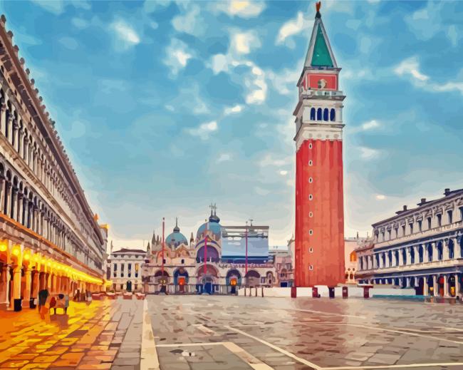 Aesthetic St Marks Square Italy paint by numbers