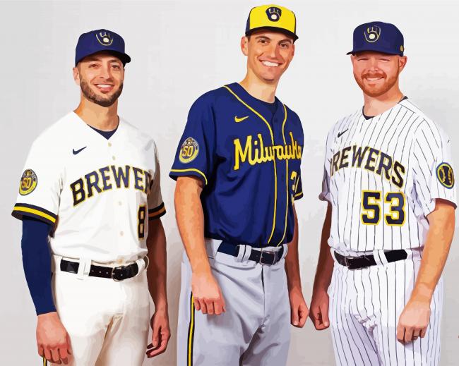 Aesthetic Milwaukee Brewers paint by numbers
