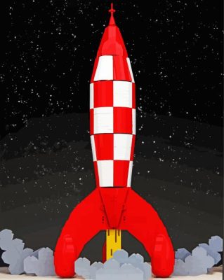 Aesthetic The Rockeet From Tintin paint by numbers