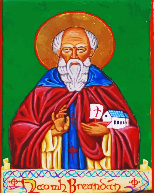 St Brendan the Navigator paint by numbers